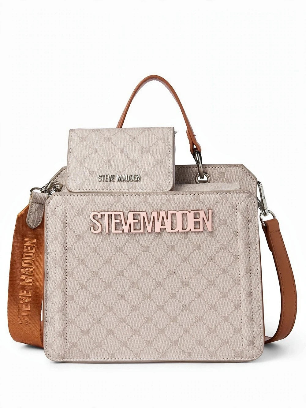 Steve Madden Blexx Crossbody Bag in Beige & Brown